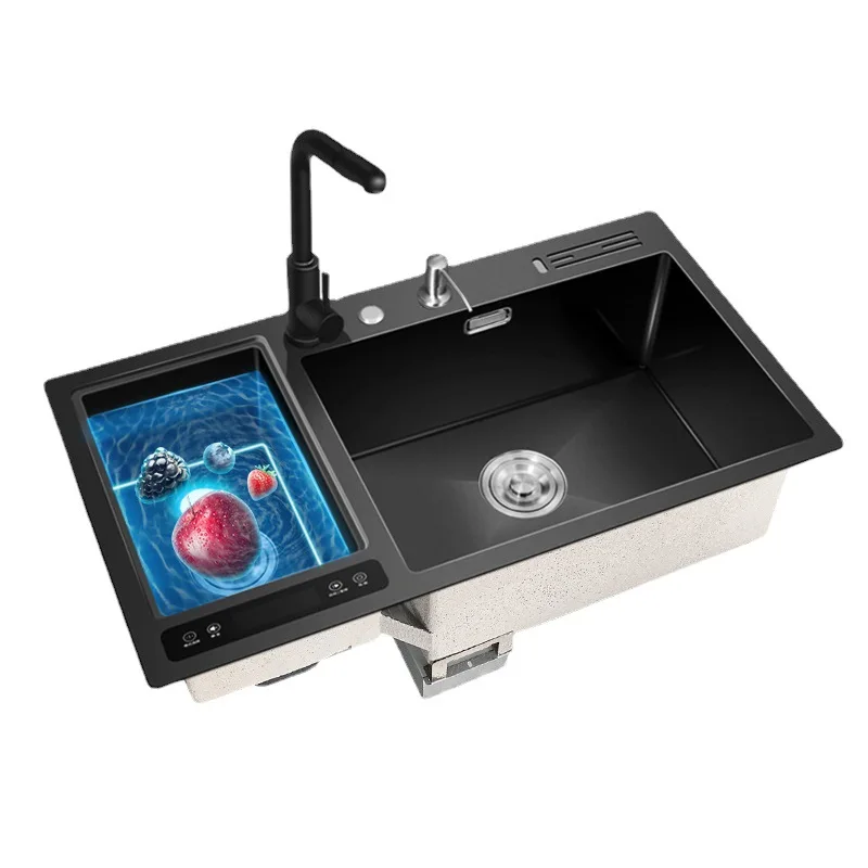 

Ultrasonic sink 304 Dishwasher Multifunctional smart kitchen Integrated stainless steel cleaning vegetable sink