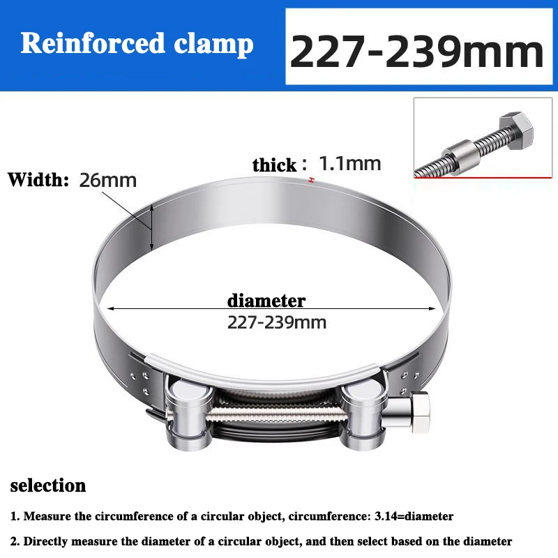 

Widening And Thickening Stainless Steel Clamps Are Suitable For Fixed Pipe Clamps Such As Water Pipes Oil Pipes And Gas Pipes