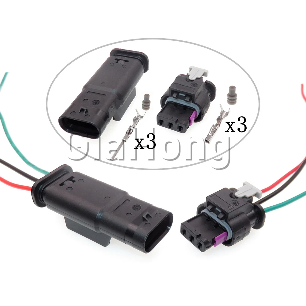 1 Set 3 Ways 2-1718652-3 4F0973703A AC Assembly Car Cable Harness Plug for VW Audi 1718653-1 Auto Reversing Radar Socket