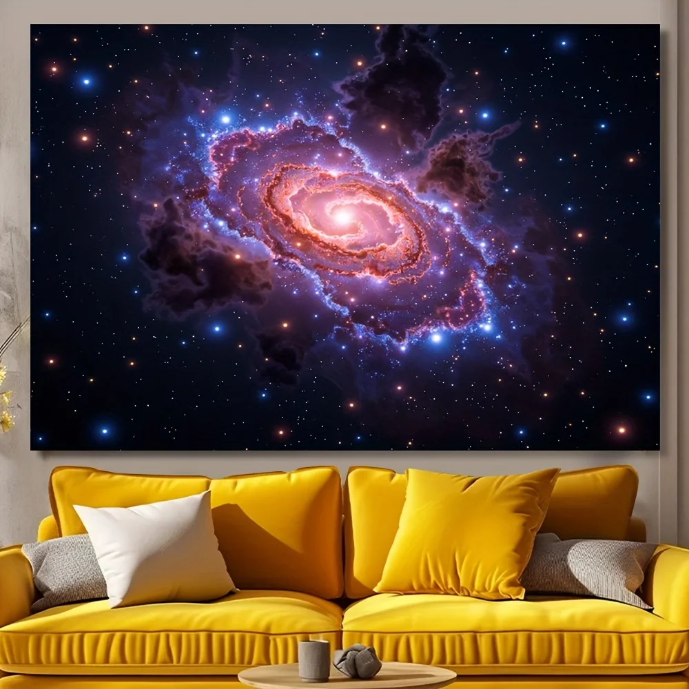 Spiral Galaxy Tapestry - Cosmic Space with Stars and Nebula for Home Decor and Aesthetic Beauty, Perfect for Living Spaces
