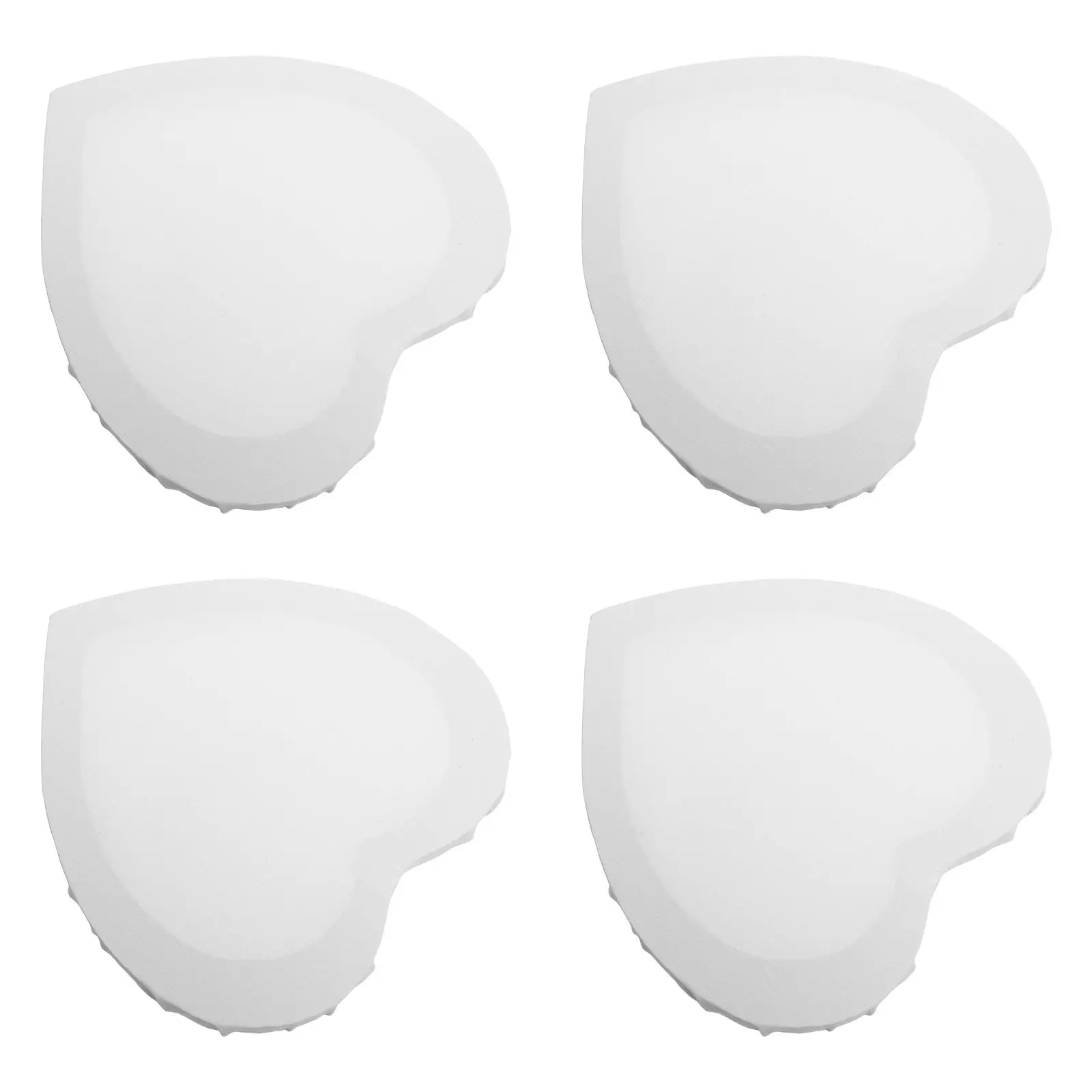 4Pcs Heart Shaped Artist Canvas Panel Cotton Stretched Blank Canvas Boards Wood Frame for Oil Painting Craft