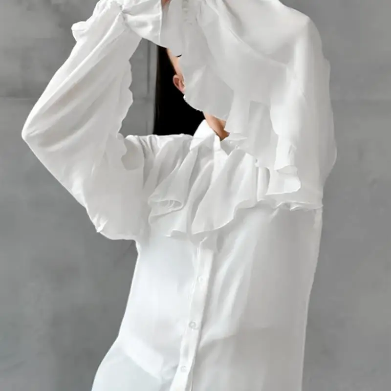 

Упрощенные женские утюги French Faion, осень 2024, длинный све, дышащие полиэстеровые кожи, удобная одежда