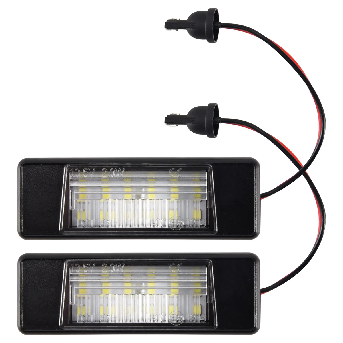 Lampu plat nomor Led, lampu plat nomor Led terang Juke Primera, lampu plat nomor kendaraan 2 buah 18Led