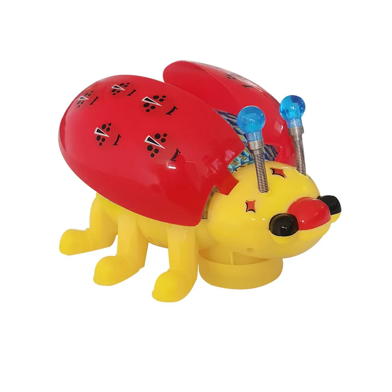 Elektrische Leine mit Siebenstern-Marienkäfer, Douyin Universal-Käfer, Lichtmusik-Baby-Elektrospielzeug