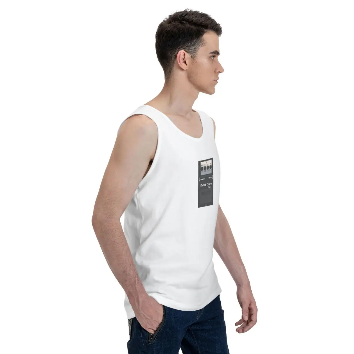 Boss Overdrive Bluesbreaker Guitar Pedal 100% Cotton Men's Sweatshirt Vest Sleeveless Clothing Tees Men Tank Tops T-shirt - view 2