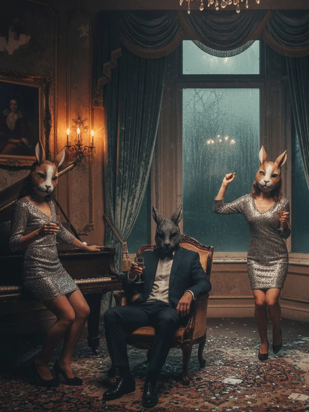 Masque de lapin en latex réaliste, masque de lapin intégral, costume de fête de Pâques, d'Halloween, de carnaval, accessoire de jeu de rôle, décoration de fête