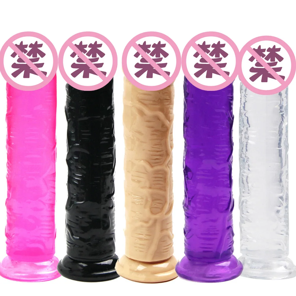 Realistic Dildo with Strong Suction Cup 5 Colors SX/S/M/L/XL/XXL Size Soft Flexible Penis Adult Sex Toy for Women Lesbian Couple