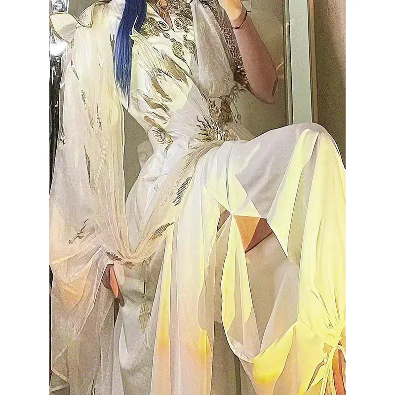 Az15Borderless Lotus 다목적 고대 백금 코스프레 피닉스 요소 국가 스타일 파생 의류 남자 Ha