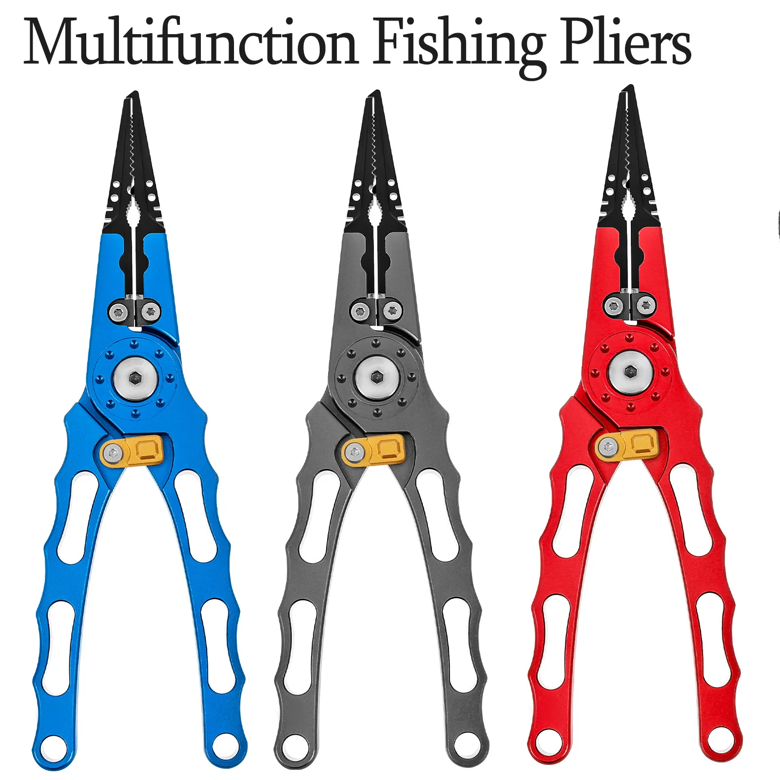 

Алюминиевый многофункциональный рыболовный инструмент, рыболовные плоскогубцы, съемник крючков, резка лески и разъемное кольцо, рыболовные снасти, наборы рыболовных инструментов, плоскогубцы с разъемным кольцом