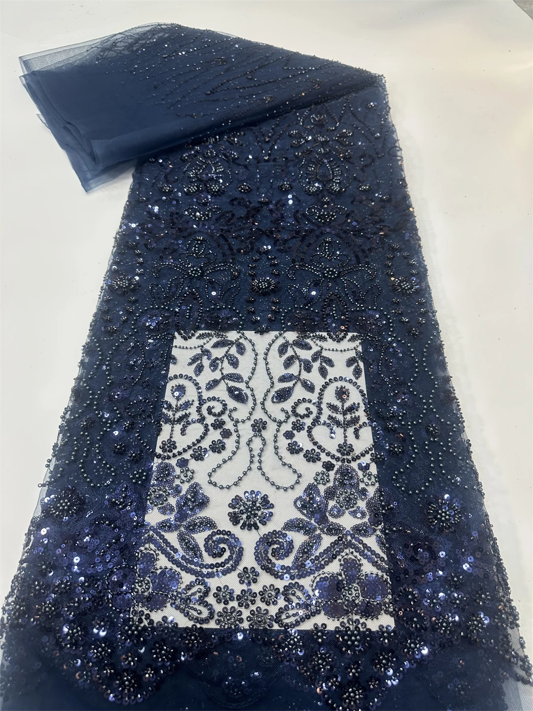 2026 جودة عالية الفرنسية النيجيري الترتر متعدد الألوان صافي الأفريقي تول شبكة تسلسل الدانتيل النسيج لفستان 5 ياردة/مجموعة