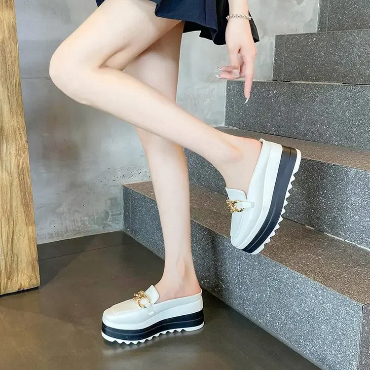 2023 Fashion New Slippers Women\'s Thick Bottom Summer Casual Color Matching Light Mouth Daily Wear Basic Style Slides Women