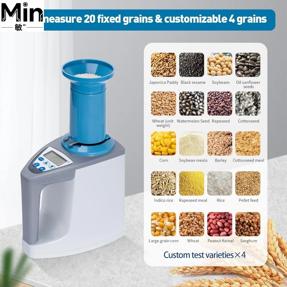 High Precision Digital Grain Moisture Meter Automatic Humidity Tester for Corn Rice Wheat Various Grains