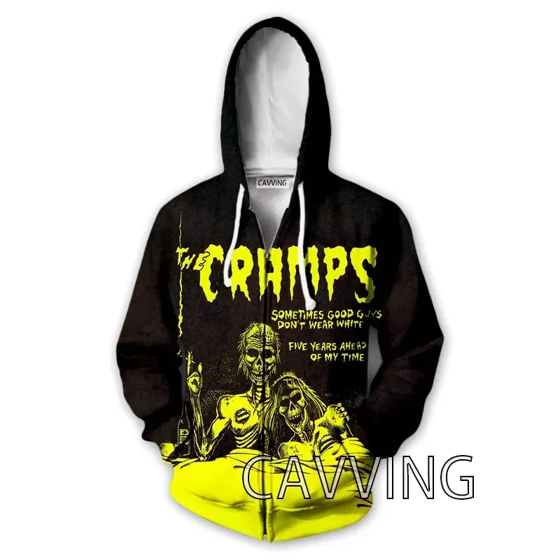 

New Fashion 3D Print The Cramps Rock Zipper Hoodies Zip Up Hooded Sweatshirts Harajuku Hoodie Hip Hop Sweatshirts