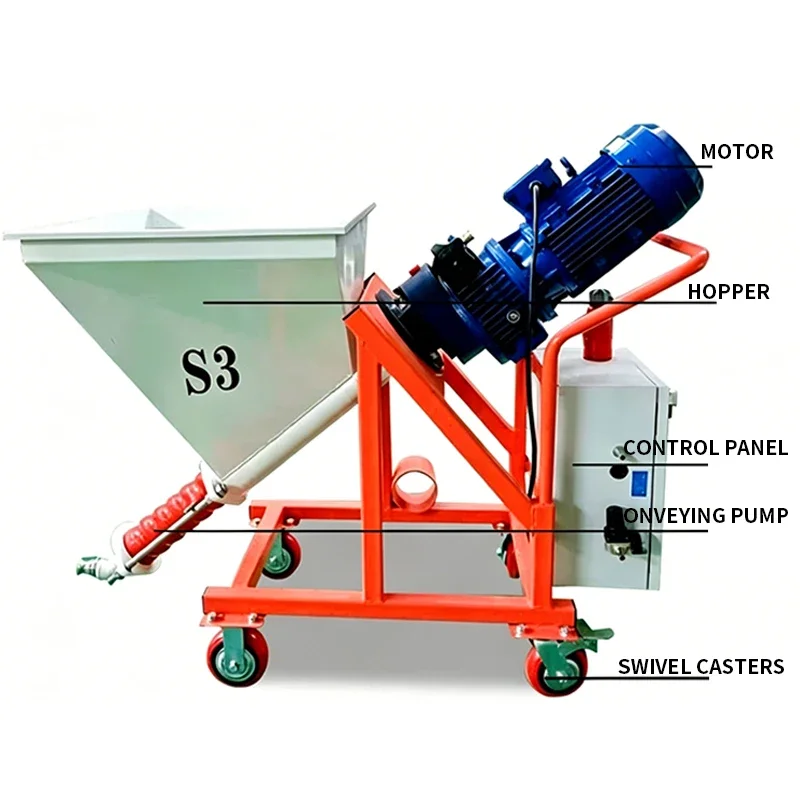 S3 Fireproof Coating Sprayer; M5 Roof Soundproofing Coating; Sprayer For Thin- And Thick-Film Fireproof Mortar For S(Customized)