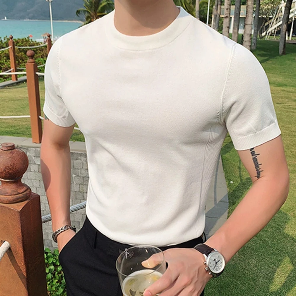 

Comfortable Summer T-shirt For Men Top Short Sleeve Tee Men's Slim Fit T-Shirt Men's Summer Wear O Neck Design