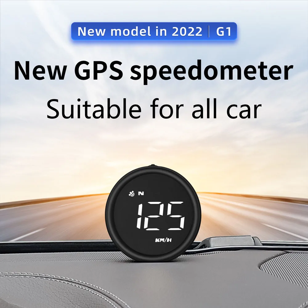 

G1 Digital GPS Speedometer Universal Car HUD Head Up Display with Speed MPH for Car Overspeed Alarm HD Display for All Vehicle