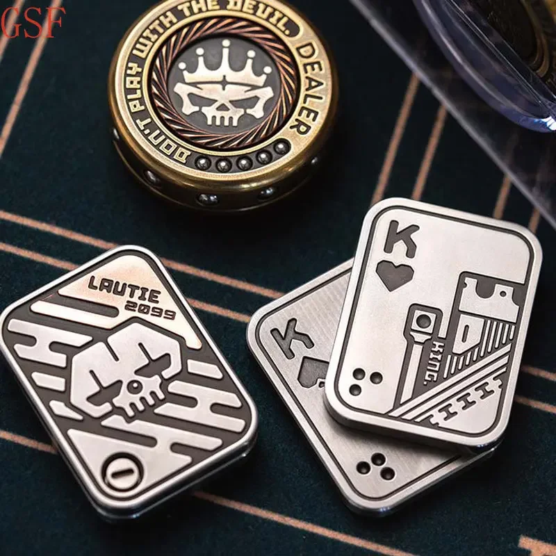 LAUTIE EDC Poker Push Card Pop Lautie Shuffle V2 Poker Fidget Slider Lautie Shuffle Fidget Ak Lautie Acedclautie Fidget Slider