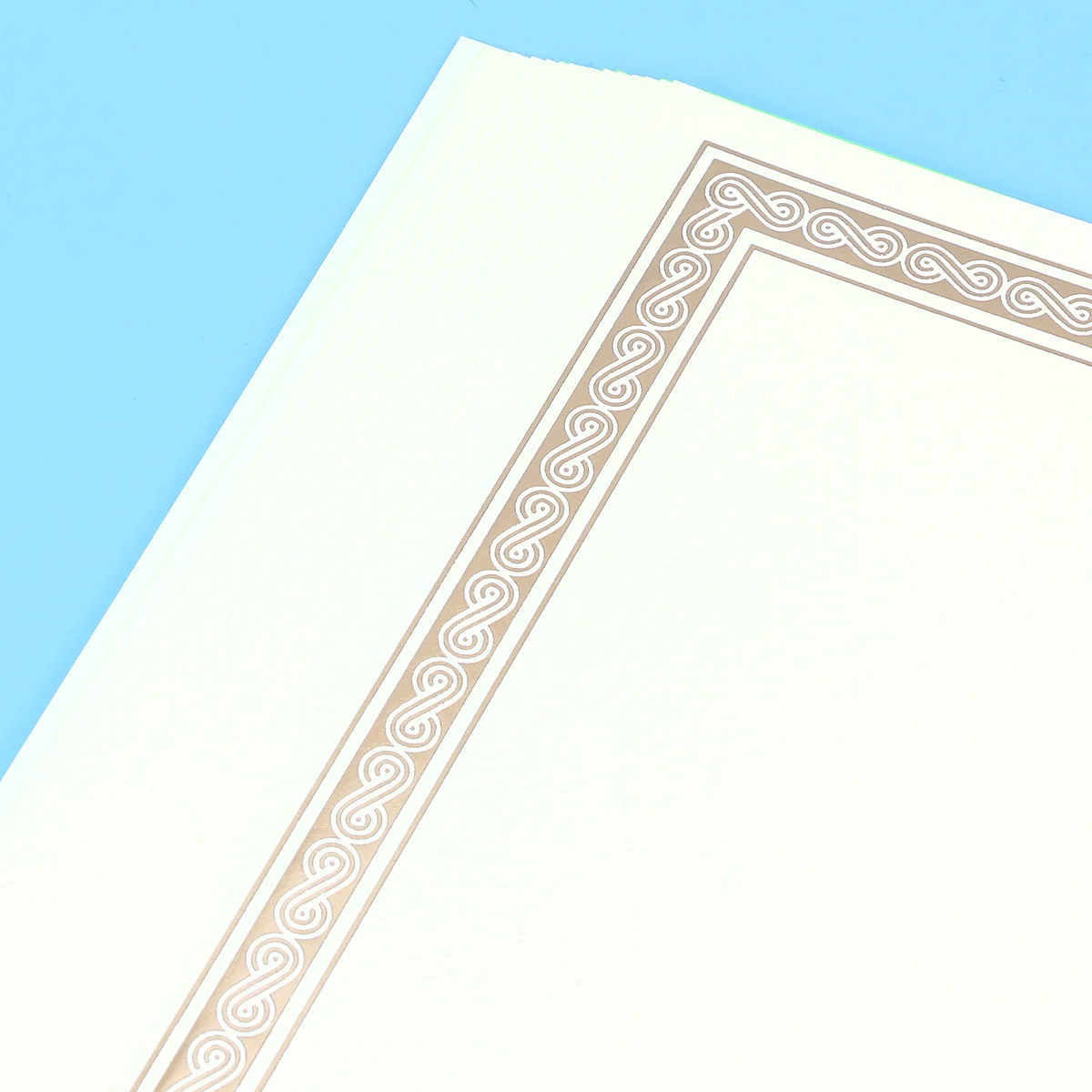15 pcs A4 Gold Border Certificate Paper Metallic Finish For School Awards Graduation Recognition Printable Templates Teachers