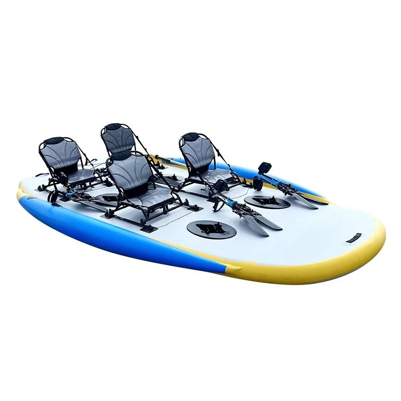 4 Person Sit-On-Top Inflatable Pedal Boat Kayak Fishing Boat Kayak