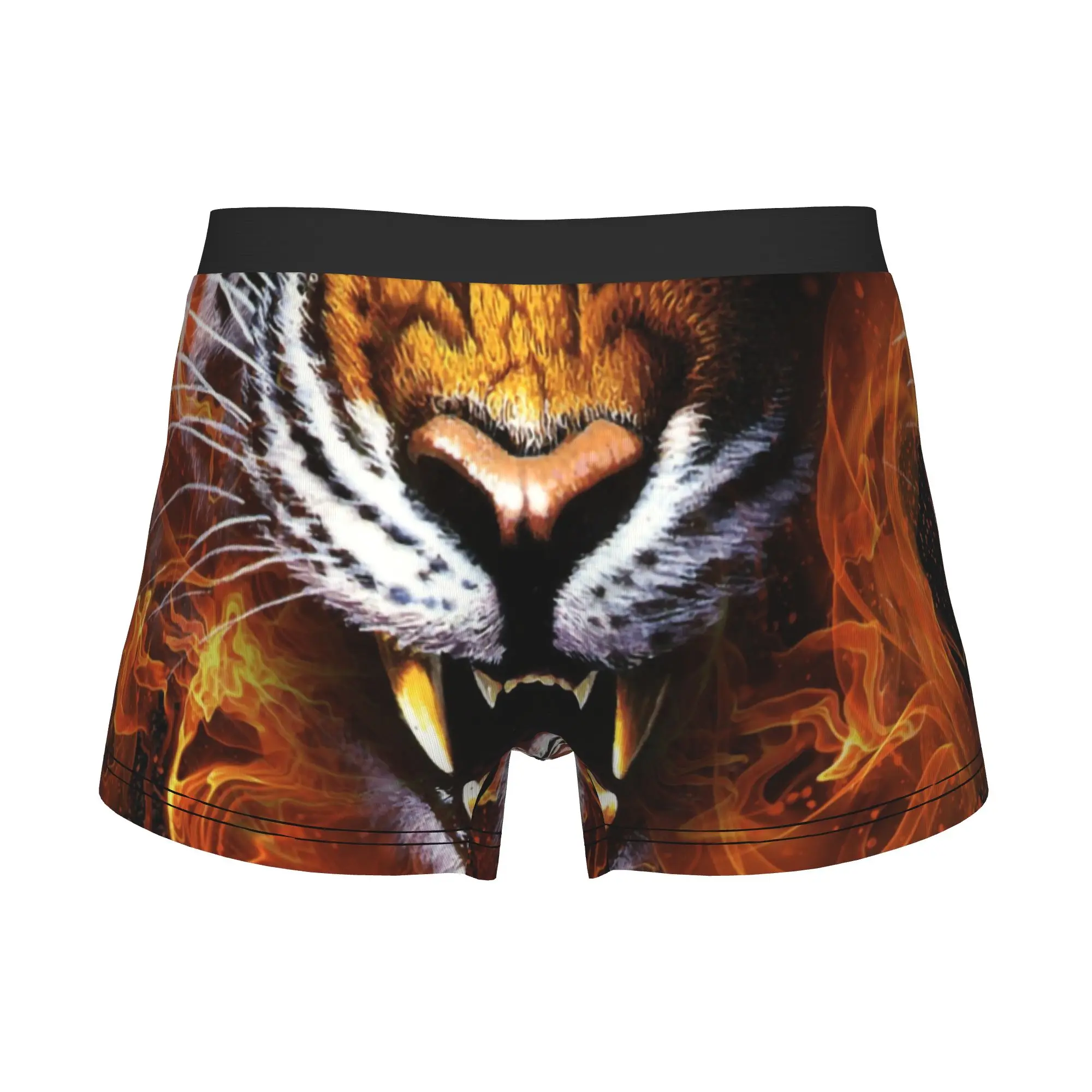 Novelty Tiger Muay Thai For Life Boxers Shorts Panties Male Underpants Stretch Thailand Boxing Fight Briefs Underwear