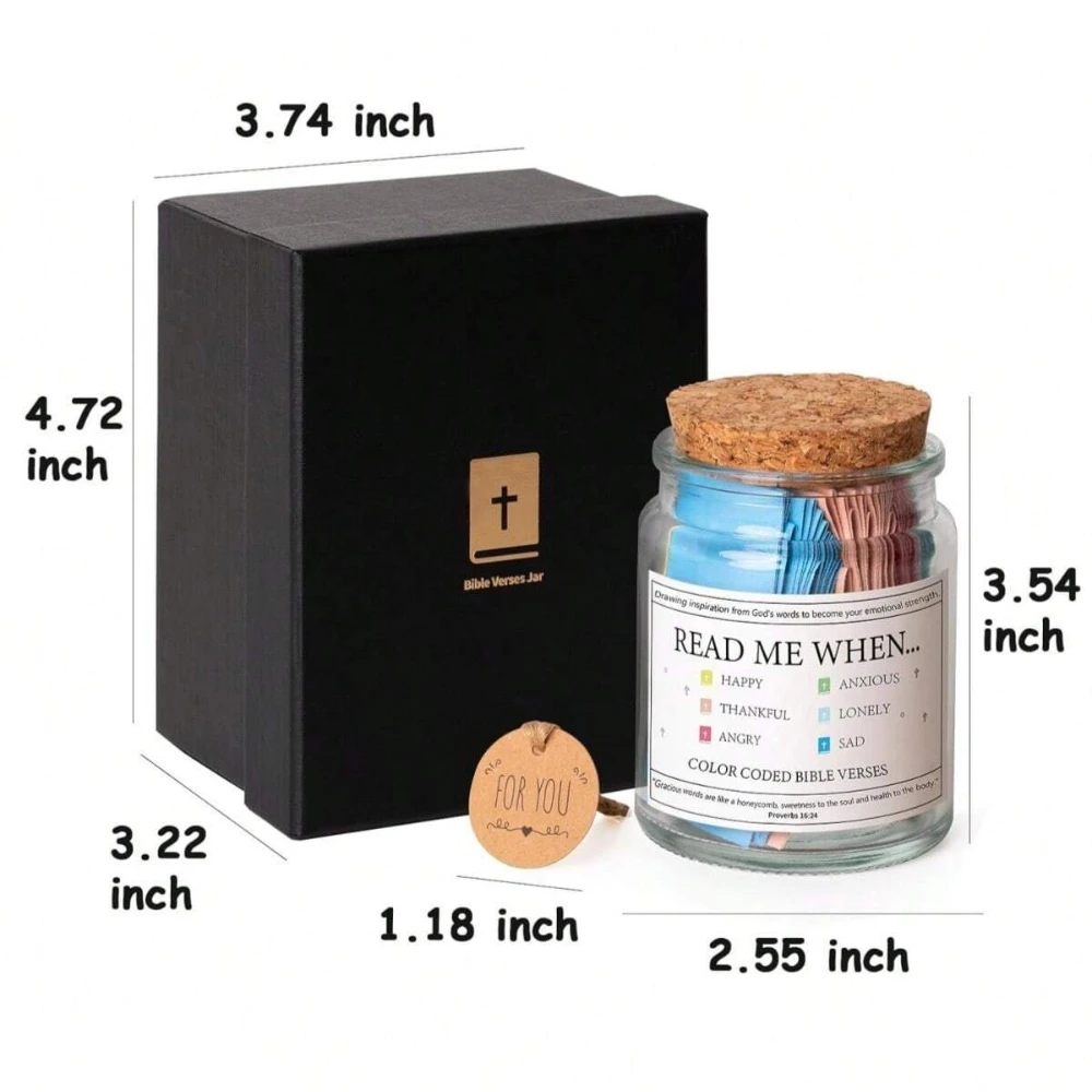 Bible Verse Jar,Christian Gifts Scripture Prayer Hope Bible Jar,Bible Verses in A Jar,Faith Based Religious Nourish Your Soul