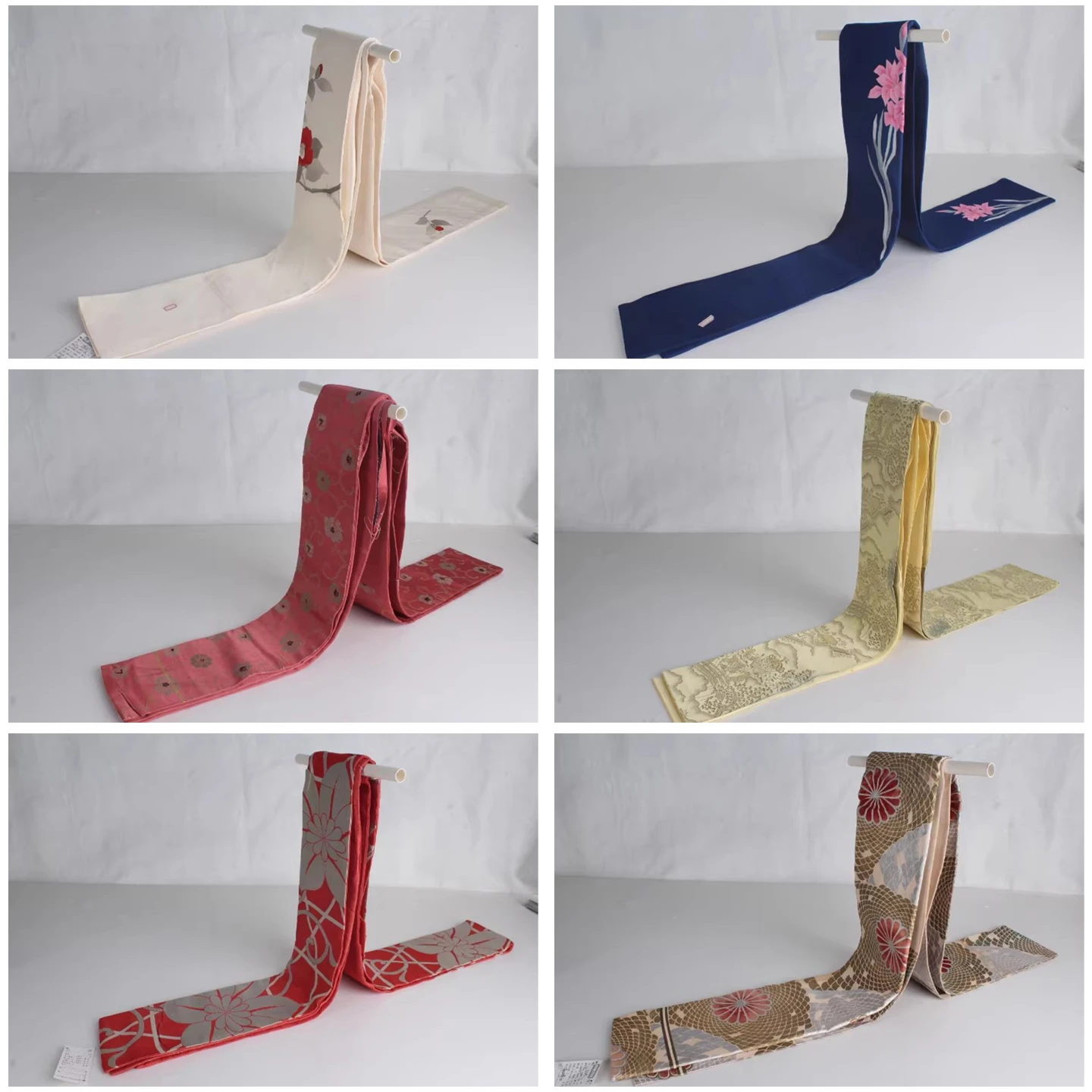 vintage-kimono-accories-heavy-work-floral-patterned-obi-belt-japanese-sle-women's-faion-belt-fabric-material-youth-size