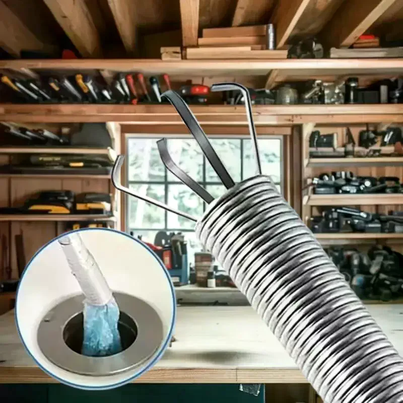 

1 шт. инструмент для очистки слива, дноуглубительные палочки для пружинных труб 90/160/200/300 см, средство для удаления засора для изгиба раковины