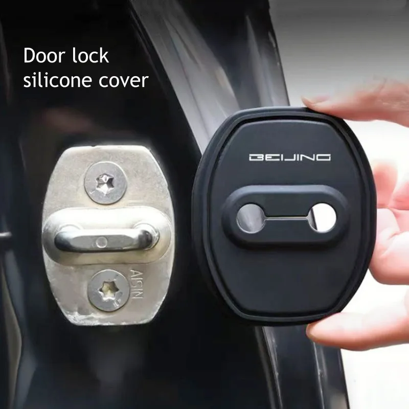 

For BEIJING BAIC X55 X7 BJ30 BJ40 BJ60 EU5 2025 2024 Car Door Lock Protective Silione Cover Accessories