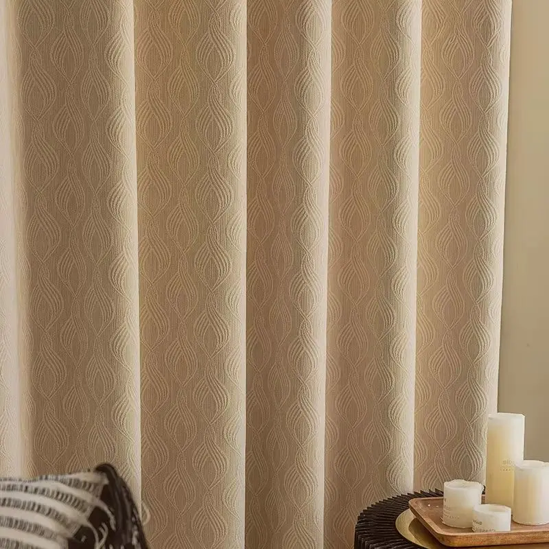 

Custom Size！！French Chenel Light Luxury Sunscreen Sunscreen Thermal Insulation Curtains for Living Dining Room Bedroom Decor