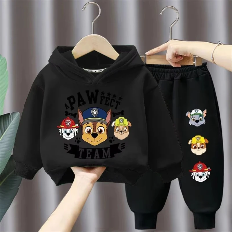 PAW Patrol Autumn Long Sleeved Pullover Long Pant Two Piece Suit for Children Clothing Suits Boys Sweatpant Sets Kids Tracksuit