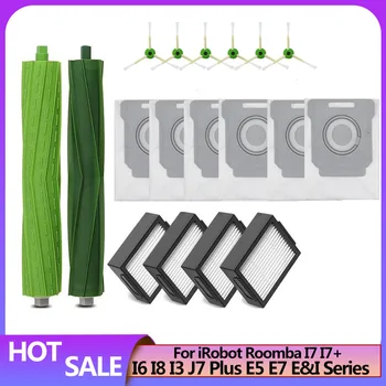 IRobot Roomba için I7 I7 + I8 I3 I6 J7 Artı E5 E7 E&I Serisi Hepa Filtre Yan Fırça Elektrikli Süpürgeler Temizleyici Toz Torbası Yedek Parçalar