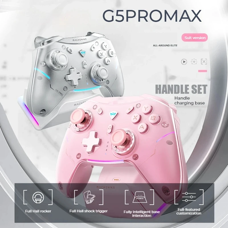 MACHENIKE G5 Pro Max Wireless Triple Mode Gaming Controller Hall Effect Joystick Trigger With Charging Dock Gamepad For PC Steam