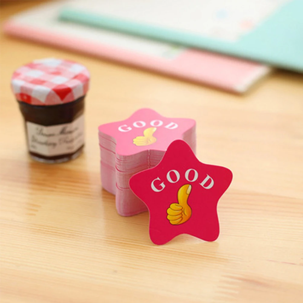

100 Pcs Commendation Card Boost Cards Scorecard Children Accumulating Paper Ponit Props