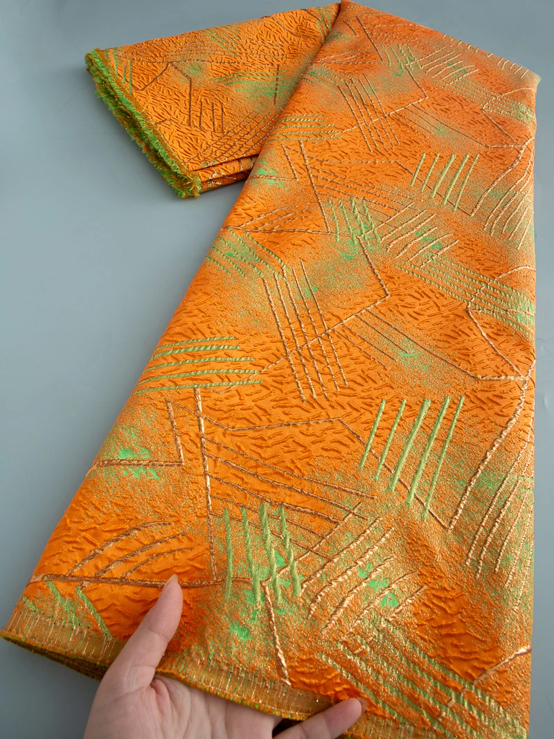 

Нигерия позолоченная кружевная ткань 2025 Высокое качество африканская органза жаккардовая парчовая кружевная ткань для женщин вечерние свадебные платья 4519