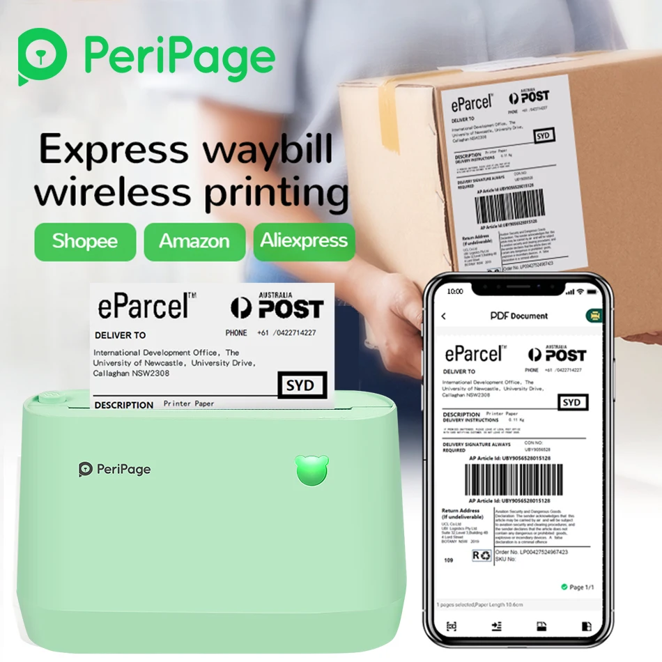 PeriPage Official A9 Portable Thermal Bluetooth Printer 2