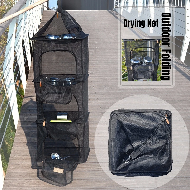Food Dehydrator Camp - Multi-Layer Hanging Drying Rack with Zipper