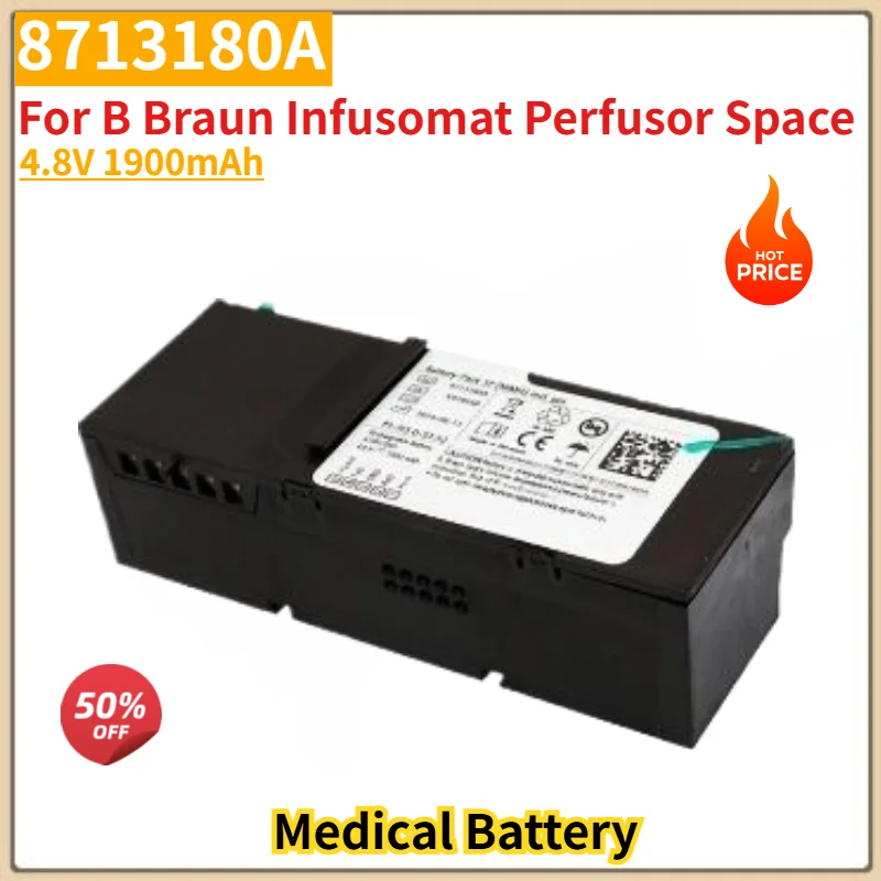 

8713180A High Capacity Medical Battery 4.8V 1900mAh for B Braun Infusomat Perfusor Space Brand New Replacement Battery