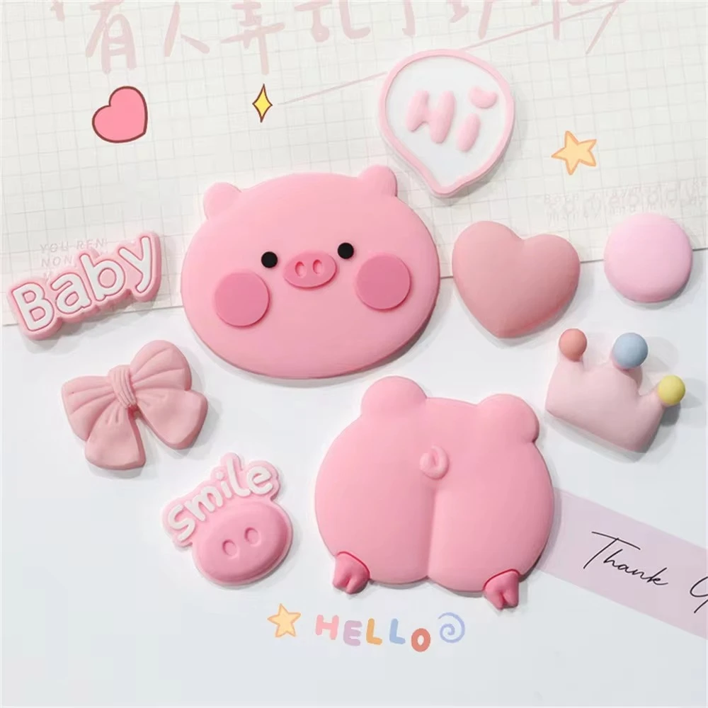 New Cartoon Cute Little Pink Pig Head And Buttocks Charm Shoe Buckle DIY Children's Cute Clogs Sandal Decoration