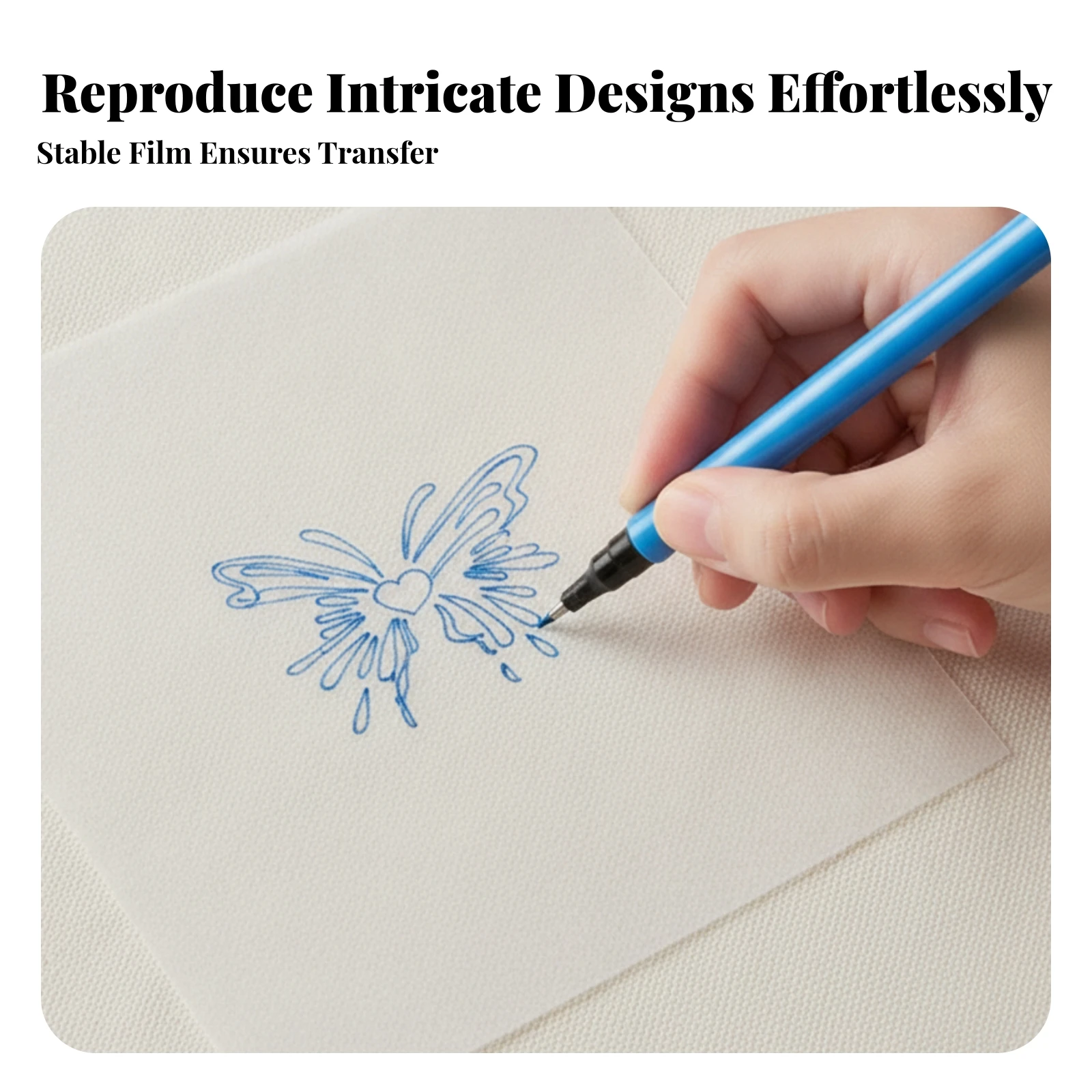 5 Pieces Embroidery Transfer Paper Resealable Water Soluble Stabilizer for Crafters, Pattern Tracing, Home Crafts