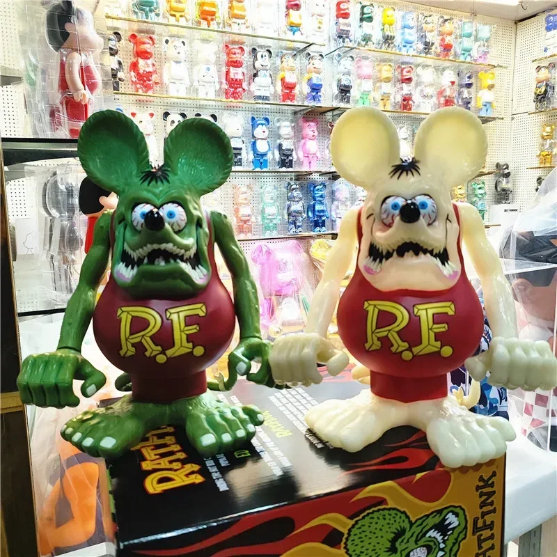 

Rat Fink Legendary Piggy Bank, Money Storage Box, 30cm Anime Figure Motorcycle Culture, Individual Decorations, Coll Doll Models