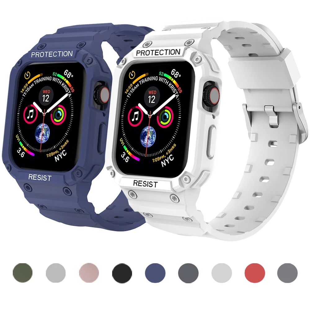 Ремешок для Apple Watch, сменный спортивный Защитный Браслет для iWatch Series Ultra 8 7 6 5 SE 4 3 2 1, 45 мм 44 мм 49 мм 41 мм 40 мм