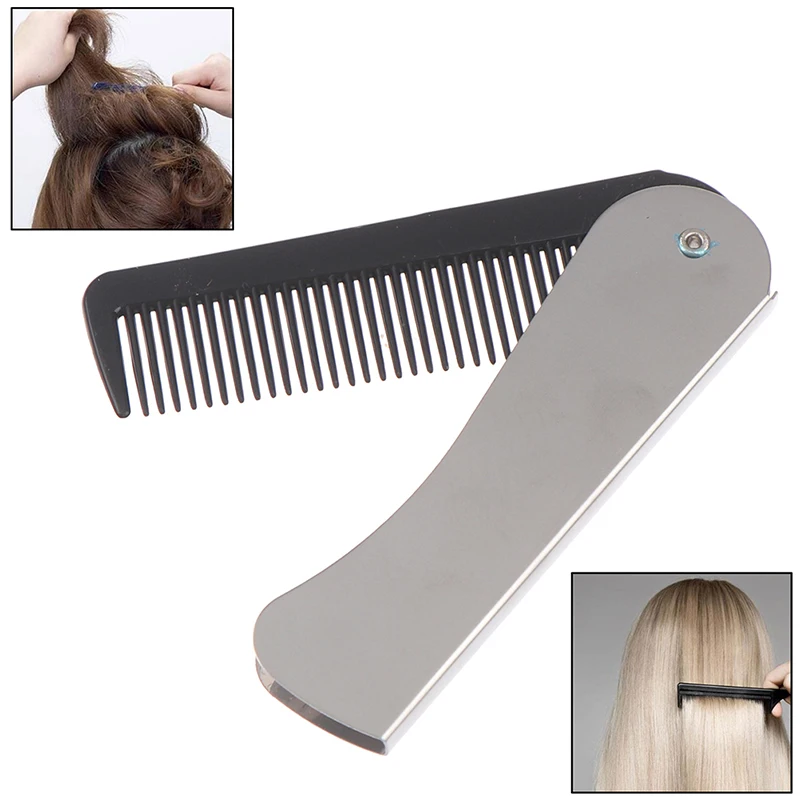 .1Pc Portable Hair Comb Brush Foldable Massage Hair Comb Folding Hairdressing Tools.