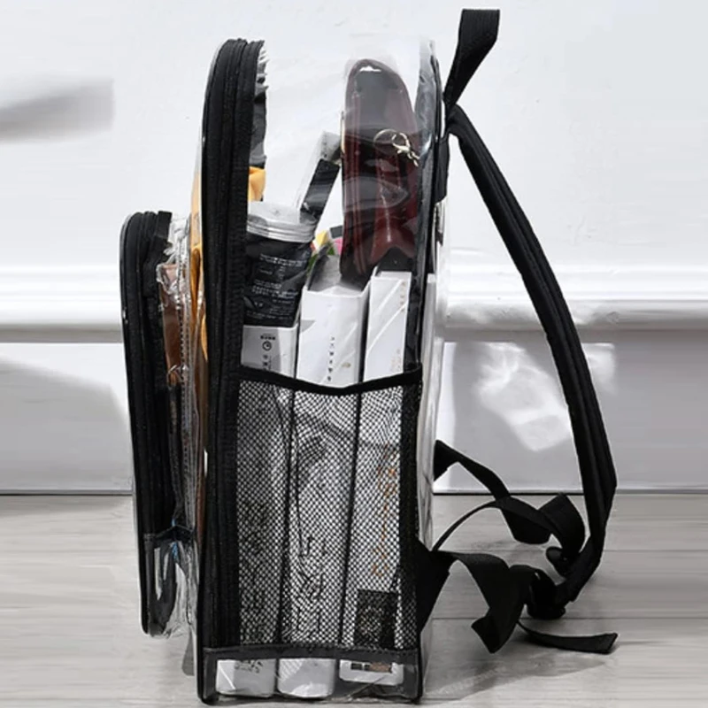 Transparent Portable Shoulder Bag Unisex Fashion Simple Large Capacity Backpacks Multifunctional Waterproof Male Female Knapsack