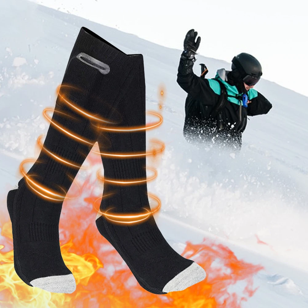 Electric Heated Socks Winter Thermal Fever Socks 3 Gears Temperature Outdoor Sports Heating Socks Foot Warmer носки с подогревом