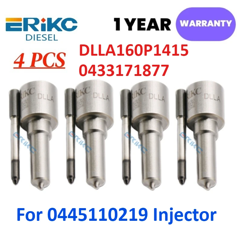 4 PZ DLLA160P1415 0433171877 (0 433 171 877) Ugello Diesel Common Rail per BMW 0986435092 per 0445110219 Iniettore
