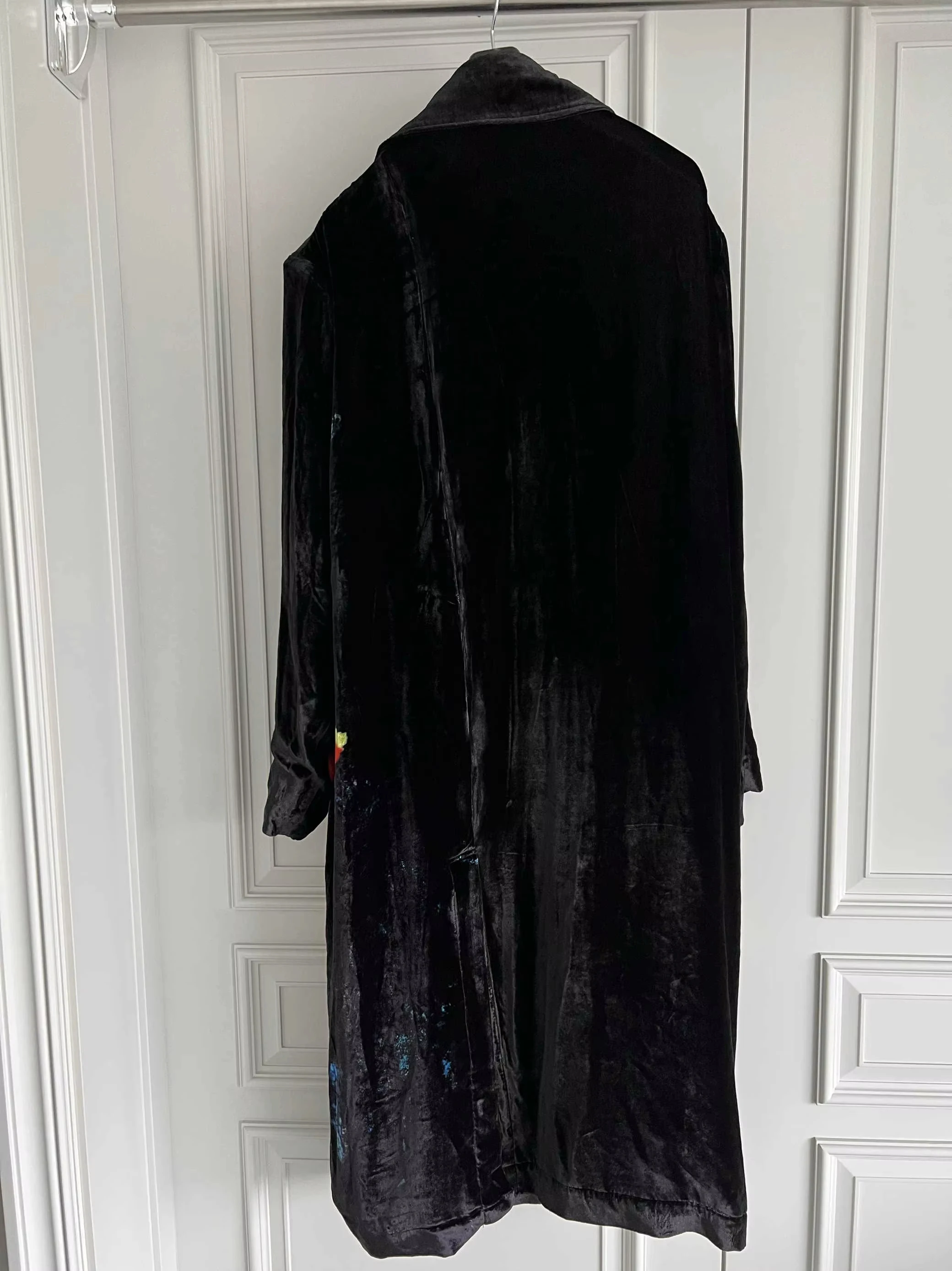 FANTASTIC Original design Circus printed velvet coat oversized loose Casual coat mid-length windbreaker jacket autumn winter