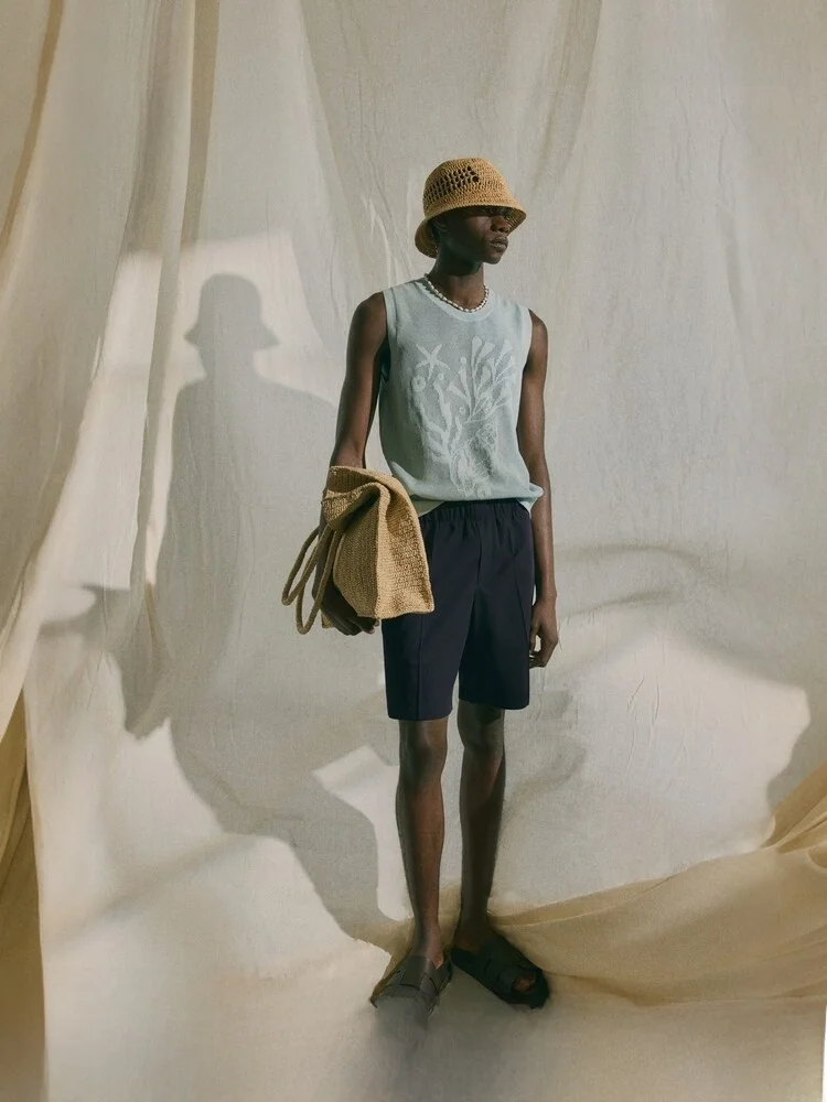 

H&M Men's Faion Casual orts Straight Leg Elastic Waist Polyester Viscose Wool Spandex Daily Wear Summer Collection