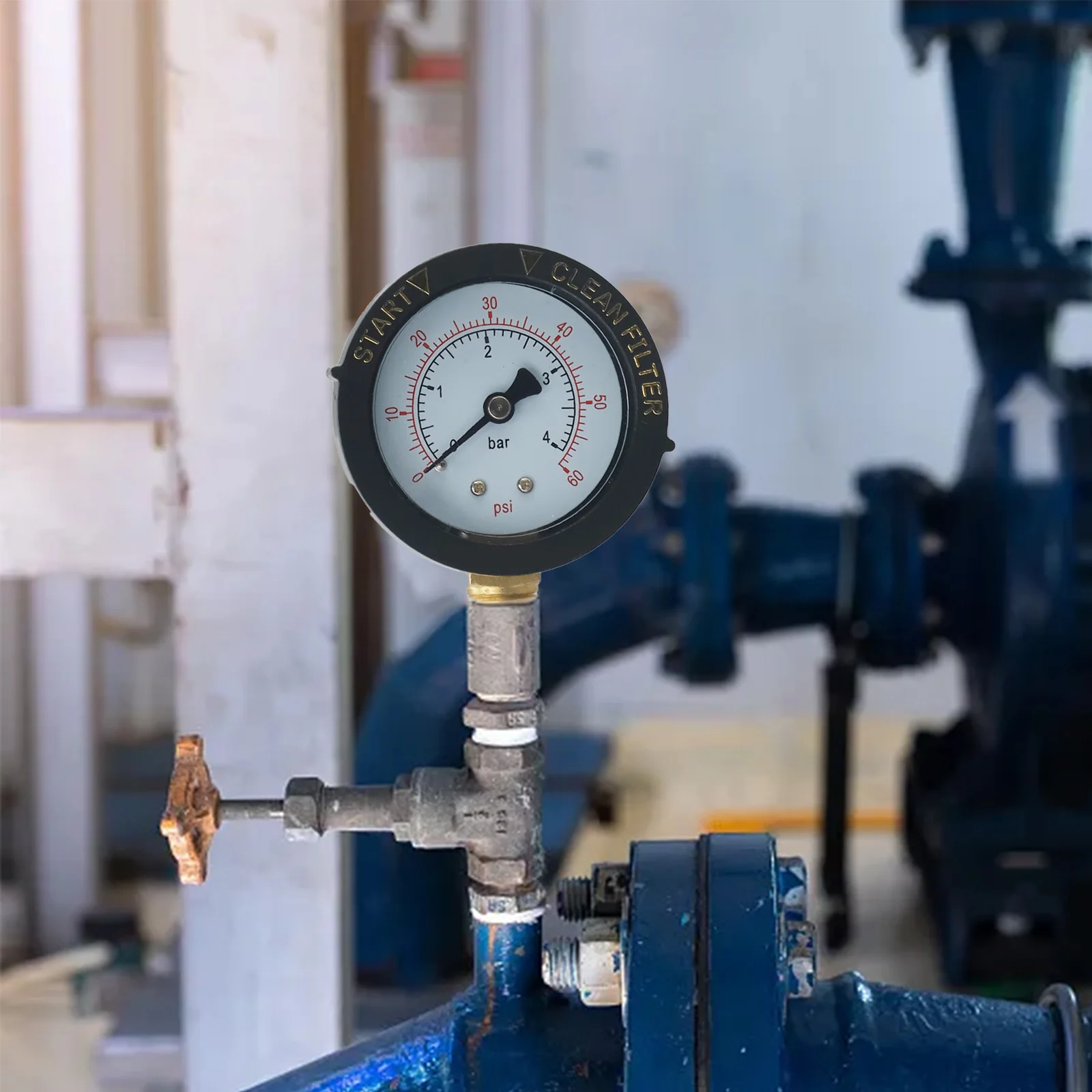 Aquarium Friendly Water Resistant Pool Filter Pressure Gauge at a Range of to Sixty Psi Suitable for Part Number 190058