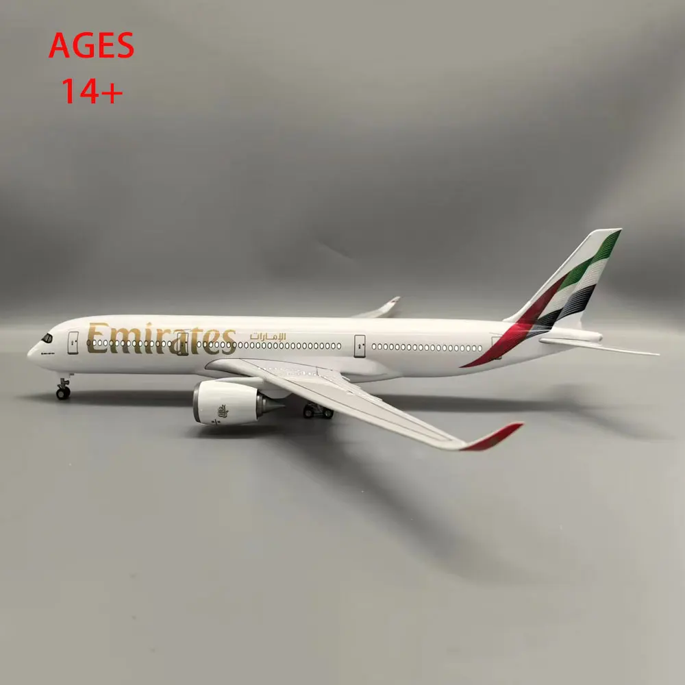 Souvenir Plane Book Nook Airbus A350 Emirates 47cm 1:142 Model Aircraft Airbus Led Light Diecasting Machine Collected For