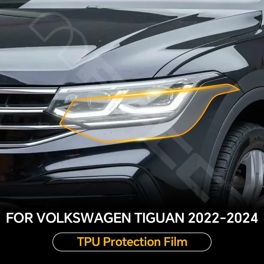 

Headlight Rearview B Pillars TPU Protection Film For VOLKSWAGEN TIGUAN 2022-2024 Clear Bra Pre-cut PPF Anti-scratch Resistant